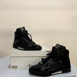 Versace Leather Hi Top Sneakers